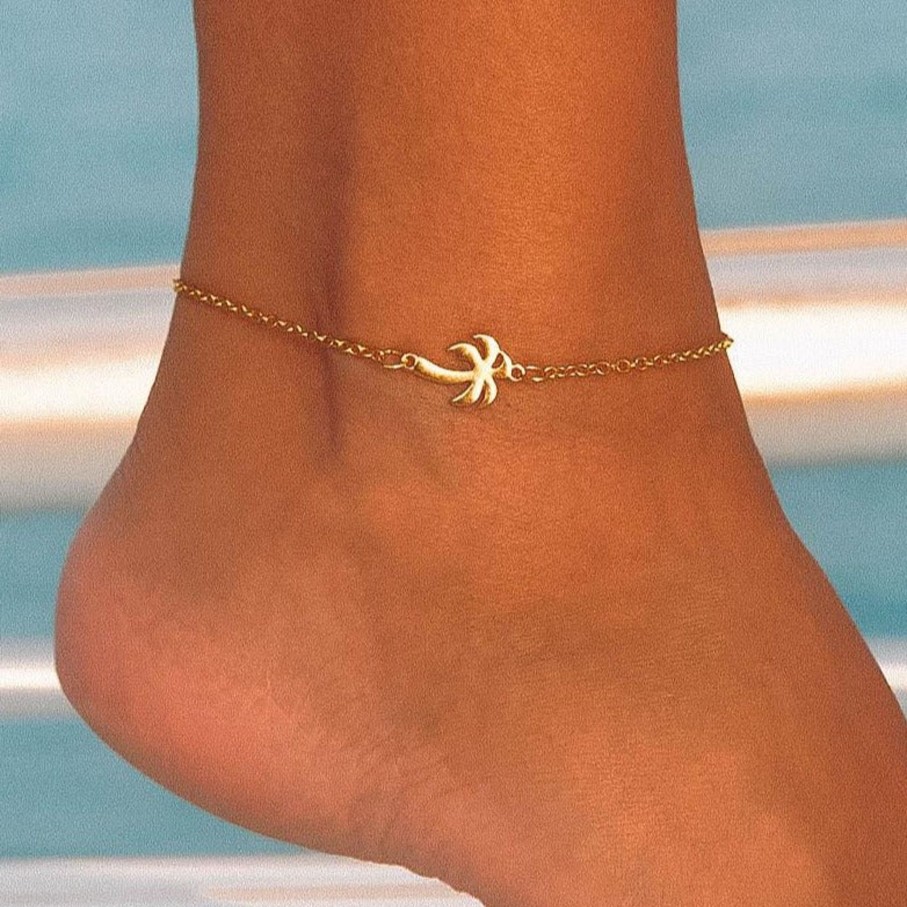 Atolea Jewelry Palm Tree Anklet | Anklets