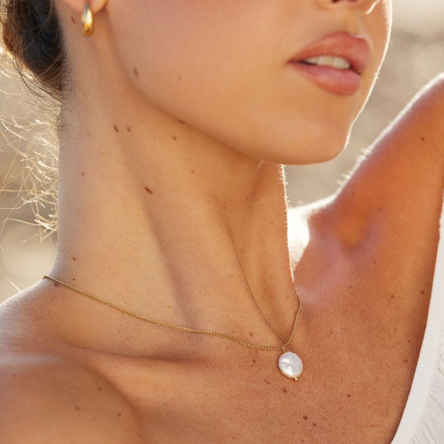 Atolea Jewelry Coin Pearl Necklace | Necklaces