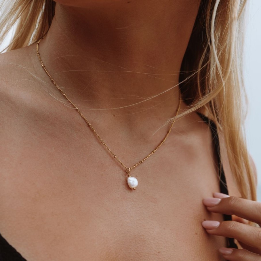 Atolea Jewelry Baroque Pearl Pendant | Necklaces