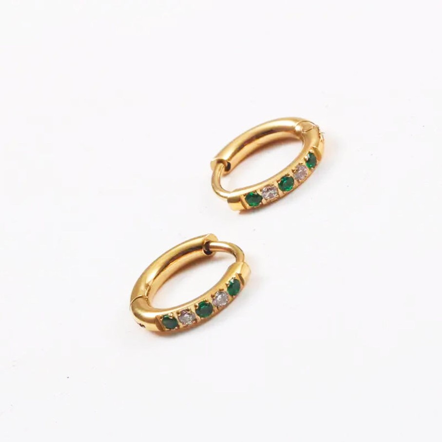 Atolea Jewelry Oasis Green Hoops Earrings | Earrings