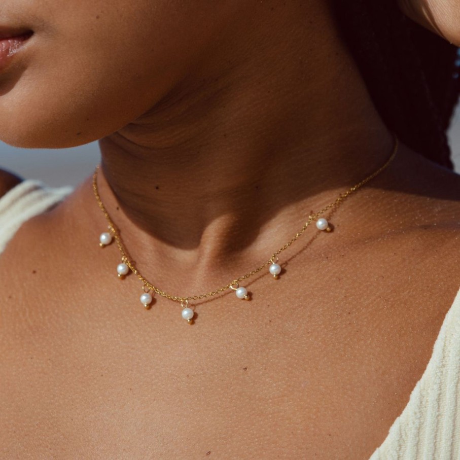 Atolea Jewelry Pearl Droplet Necklace | Necklaces