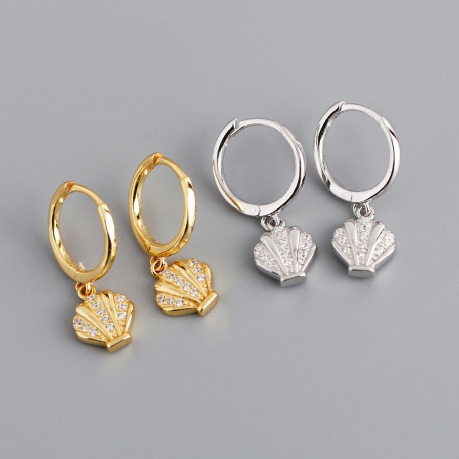 Atolea Jewelry Seashell Hoop Earrings | Earrings