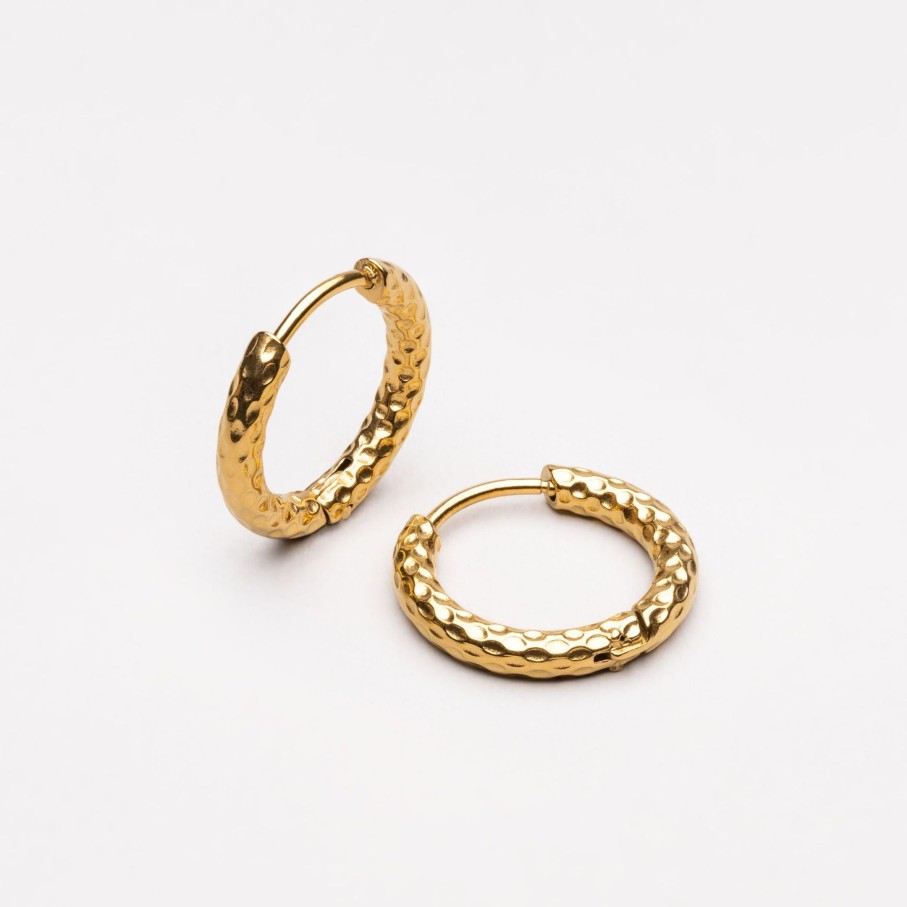 Atolea Jewelry Hammered Hoops Earrings | Earrings