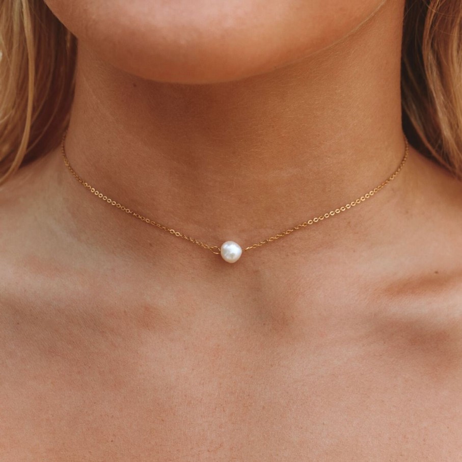 Atolea Jewelry Baroque Pearl Choker | Necklaces